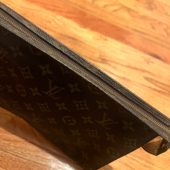 Louis Vuitton Monogram Toiletry Pouch Cosmetic Bag Clutch 26 vintage poor cond - Picture 9 of 16